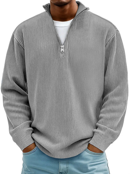 Men's Long Sleeve Corduroy Polo