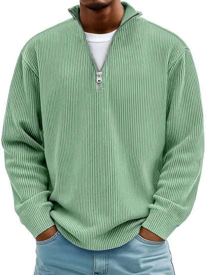 Men's Long Sleeve Corduroy Polo