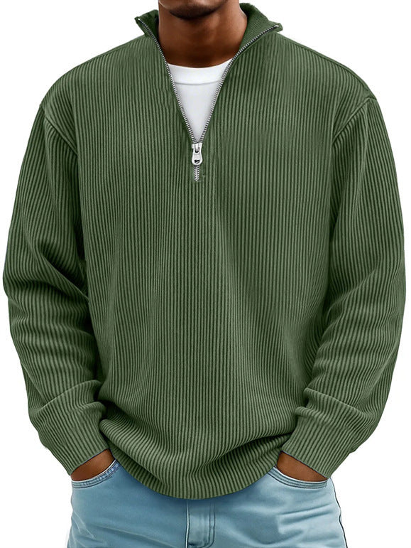 Men's Long Sleeve Corduroy Polo