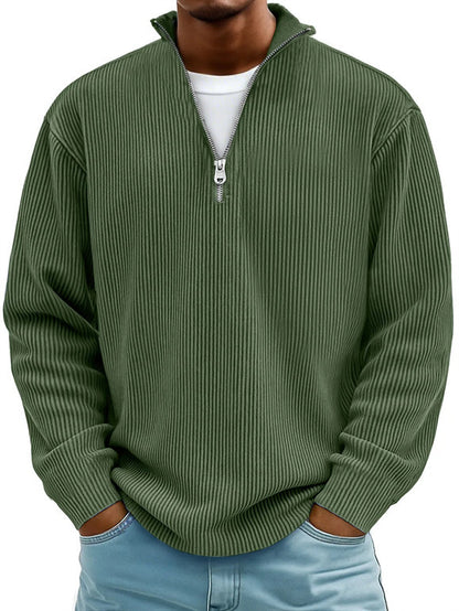 Men's Long Sleeve Corduroy Polo